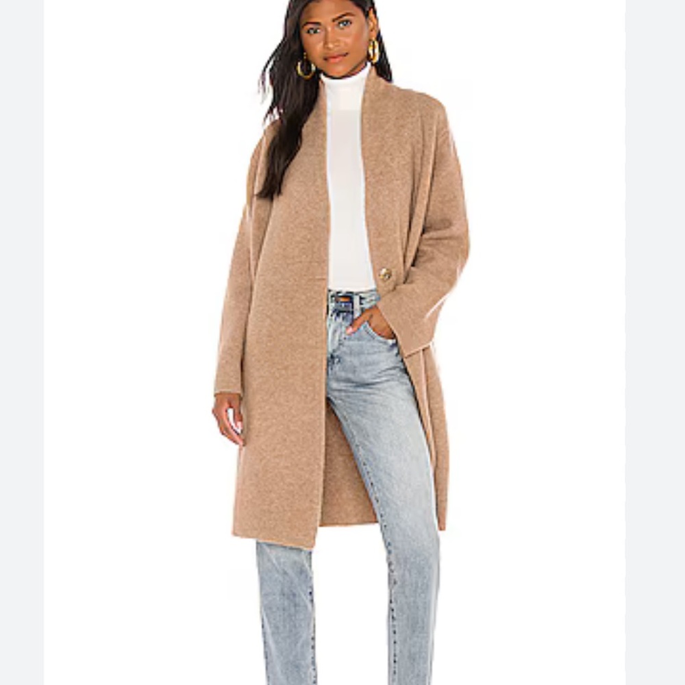 Vince Collarless Cardigan Coat Sz M